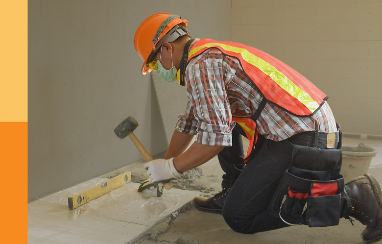 Man working on a construction project