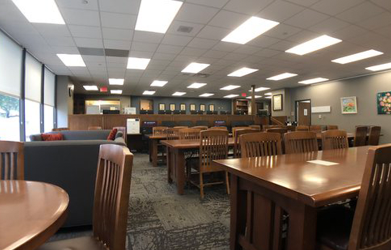 The interior of Baylor Health Sciences Library