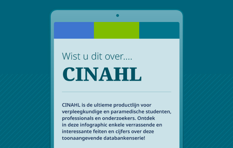 Screenshot of Dutch CINAHL infographic in tablet