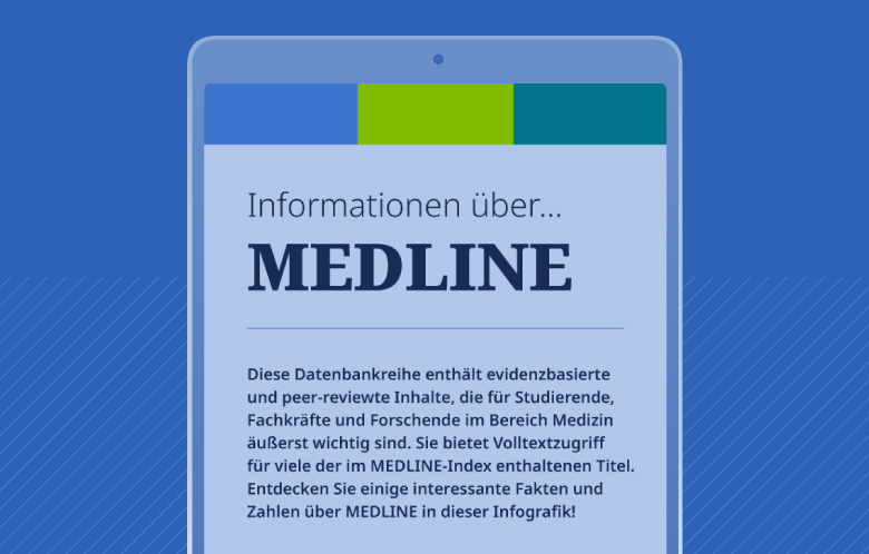 Screenshot of German MEDLINE infographic in tablet