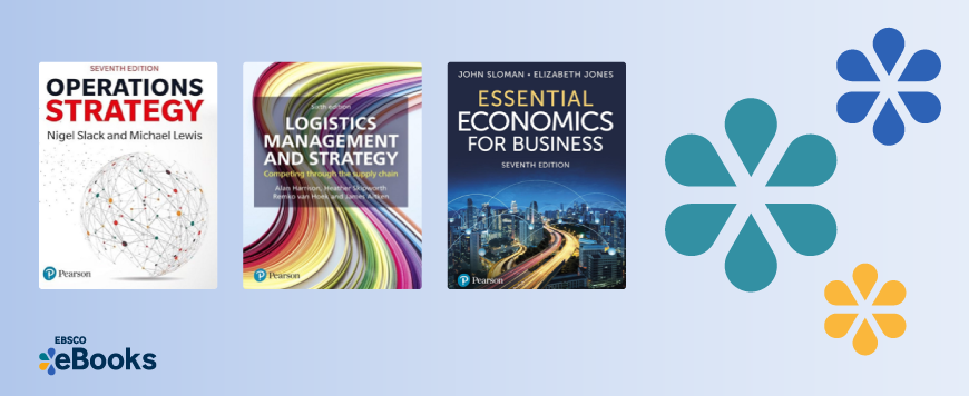 Covers of three e-books featured in this Pearson collection